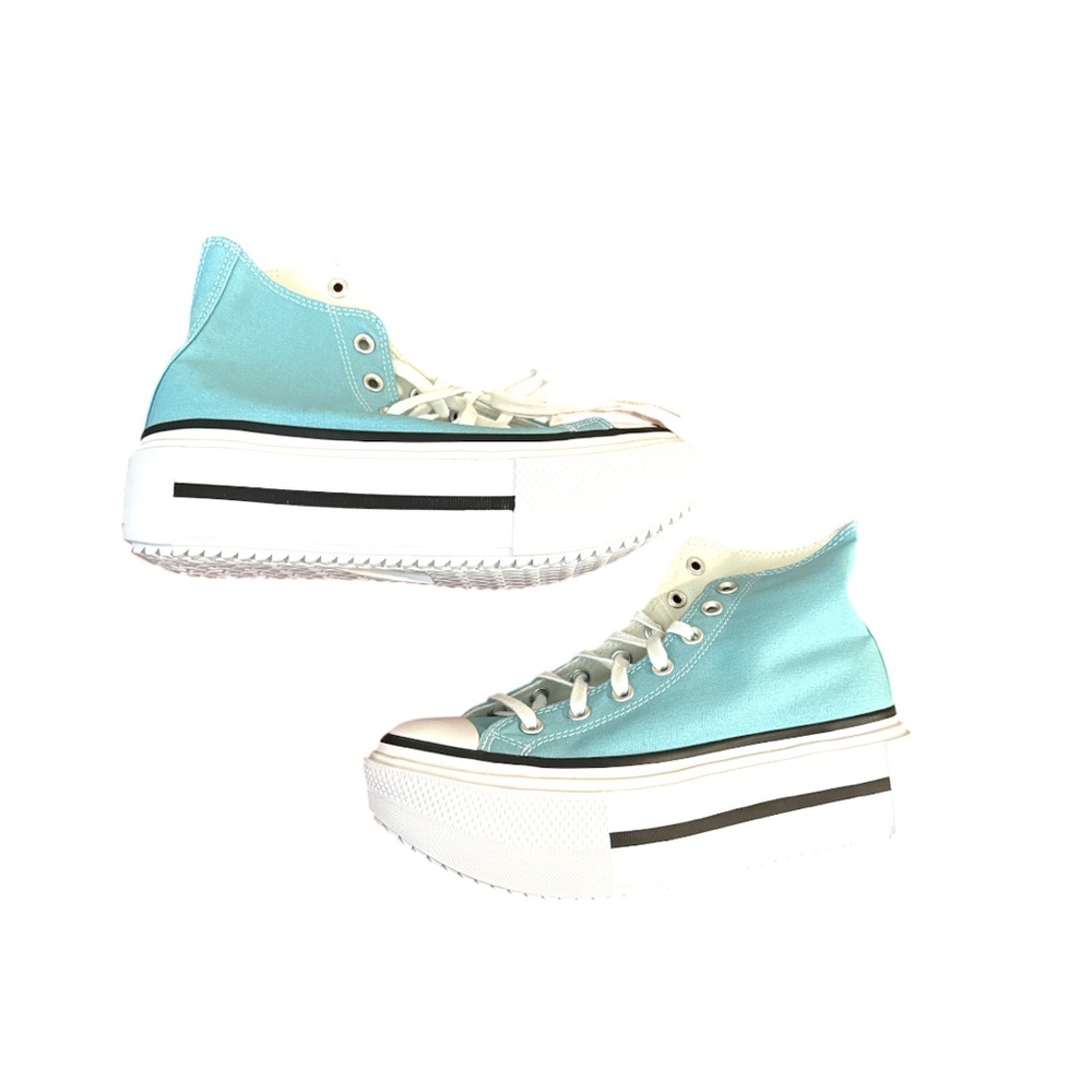 Converse Women's Platform High-Tops - Light Blue